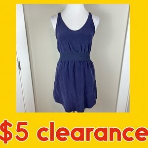 Babaton Purple Fitted Smocked 100% Silk Dress